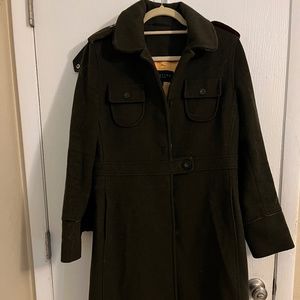 Green Women's Kenneth Cole Reaction Overcoat sz 10